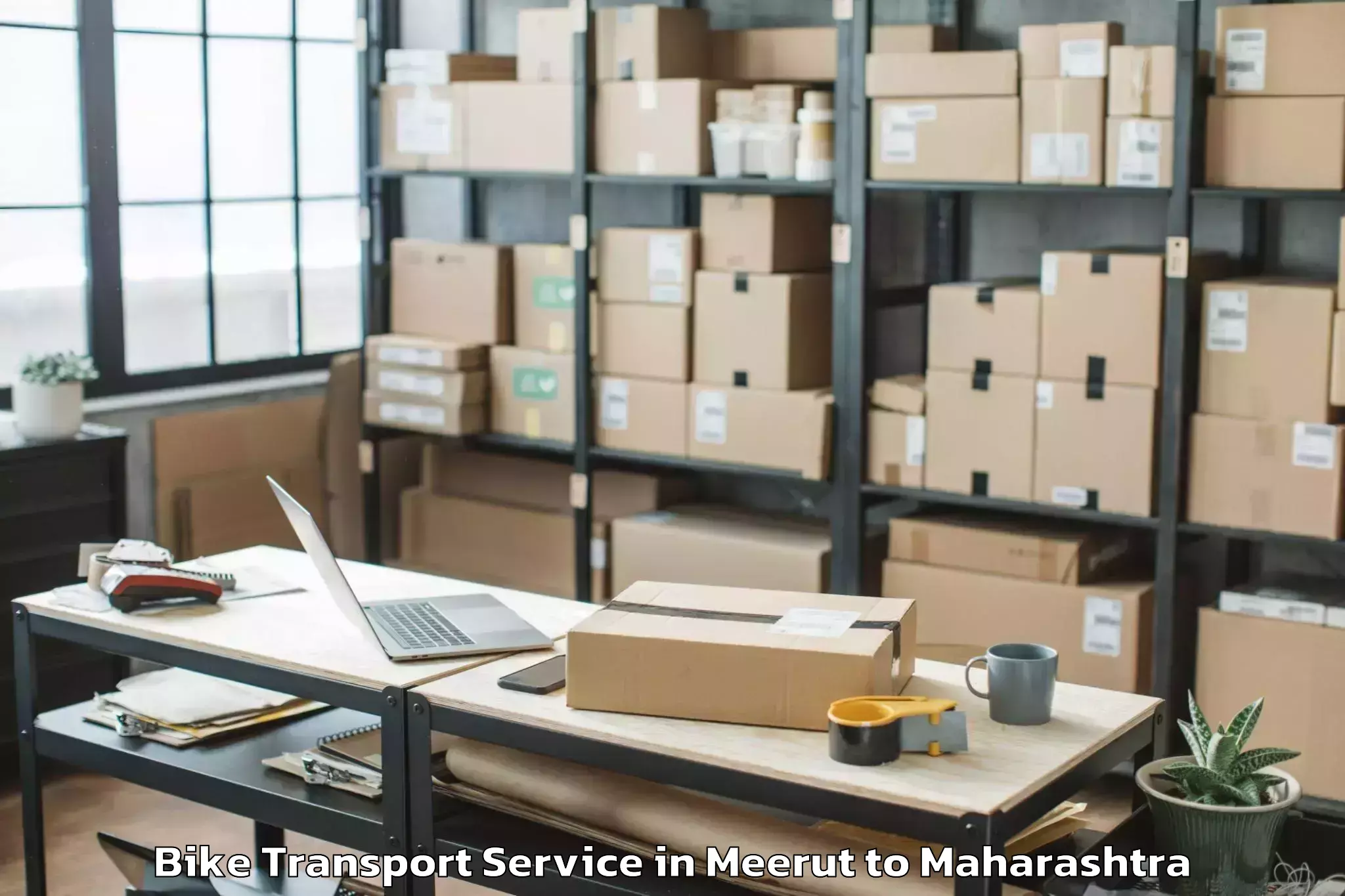 Meerut to Jsw Jaigad Port Bike Transport